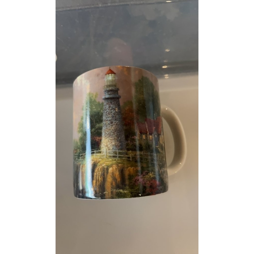 Thomas Kinkade Lighthouse Ceramic Mug